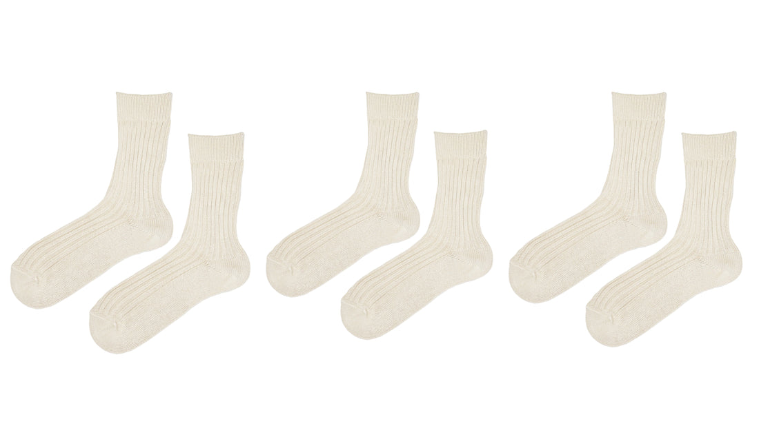 tittimitti® 100% Women’s Organic Cotton Boot Socks 3-Pack – Thick Warm Winter Crew Socks (Made in Italy)