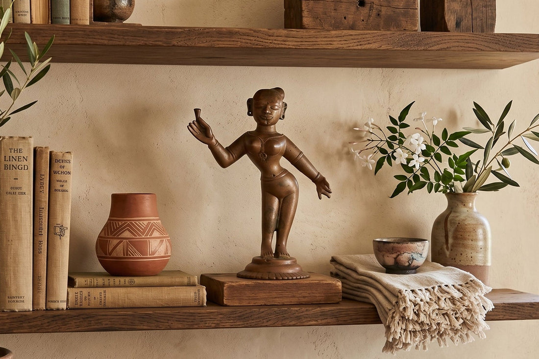 Antique Indian Bronze Devadhashi Icon