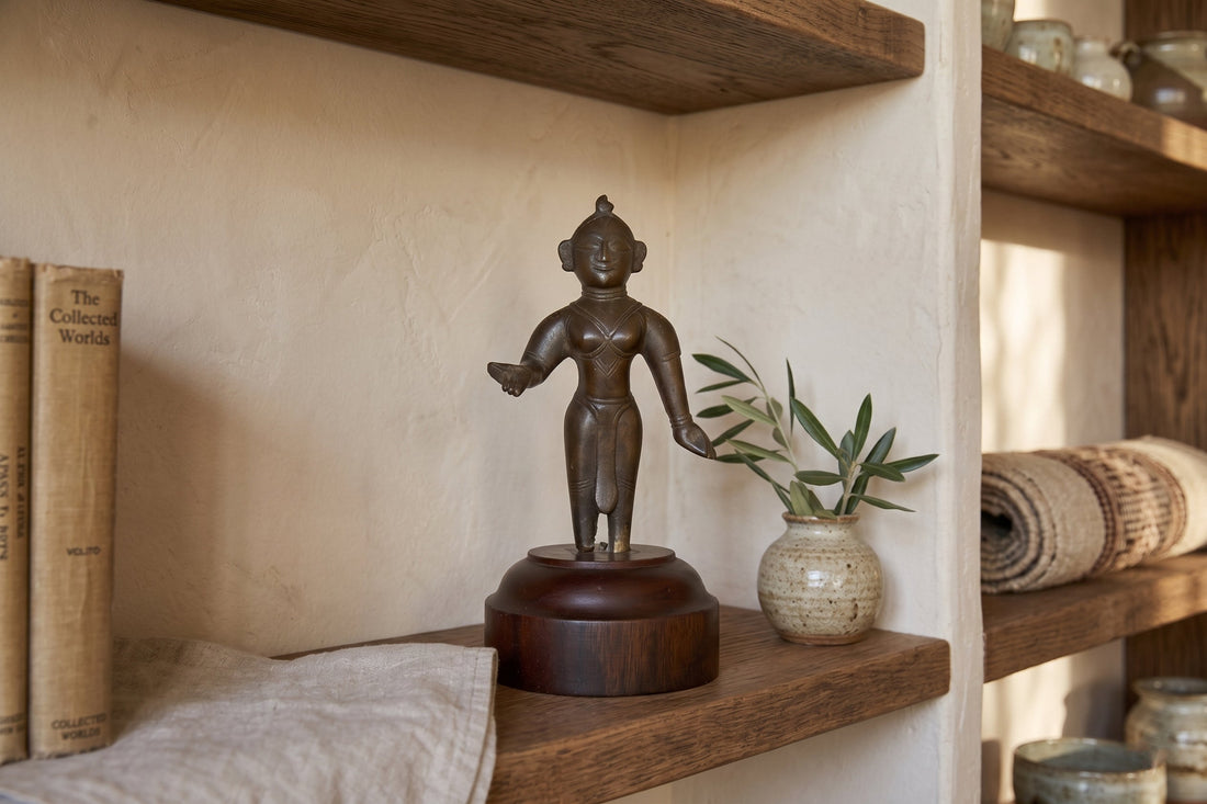 Antique Mounted Jain Yaksha Guardian