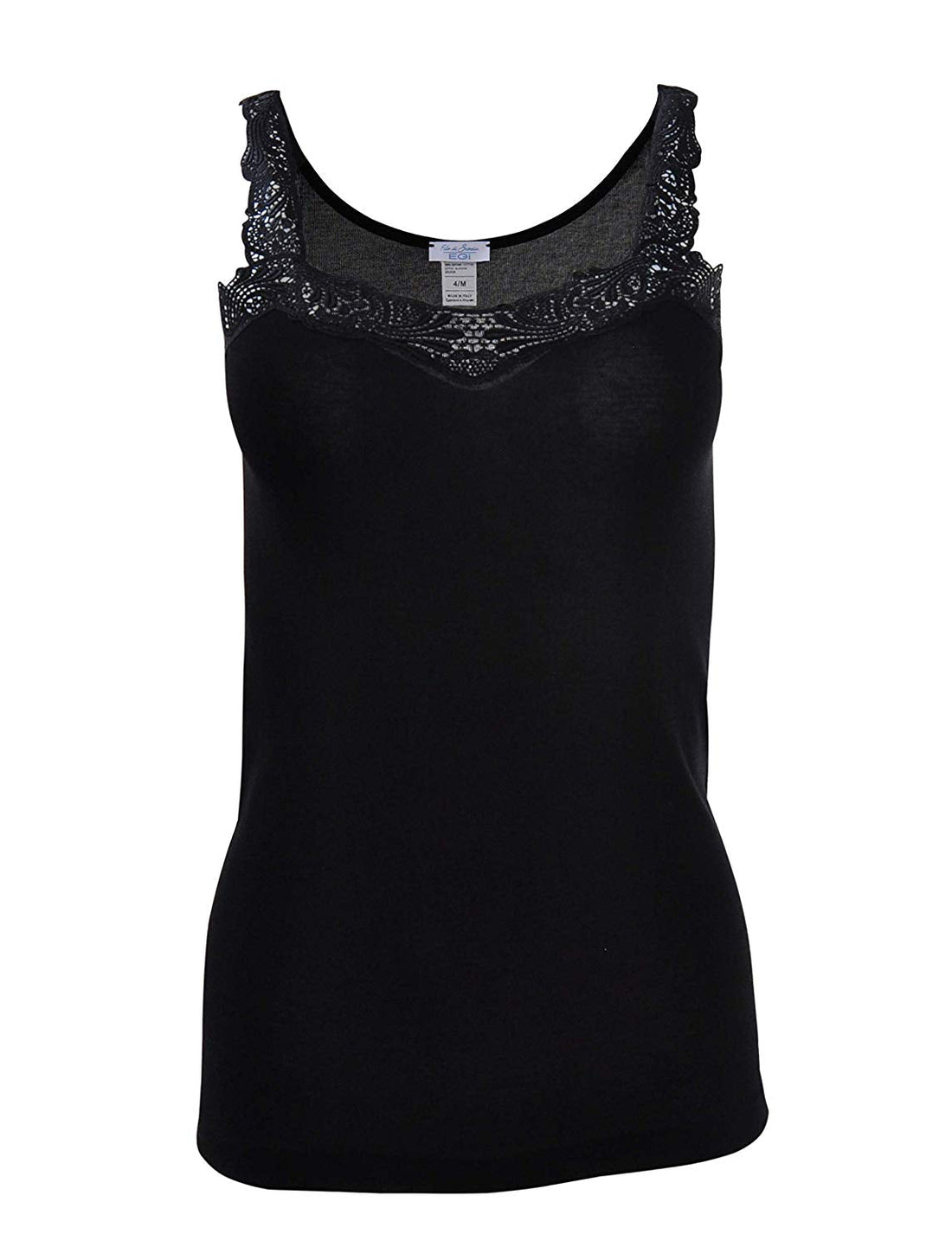 EGi Luxury 100% Filo di Scozia Cotton with Macramé Lace Women&