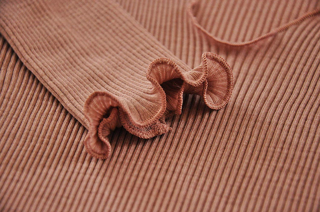 EGI Luxury Wool Silk V-Neck Long Sleeve Top. Proudly Made in Italy (1493)