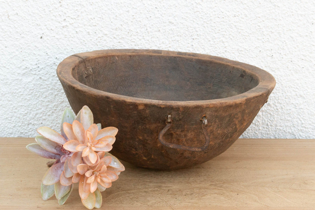 Antique Mortar Style African Bowl