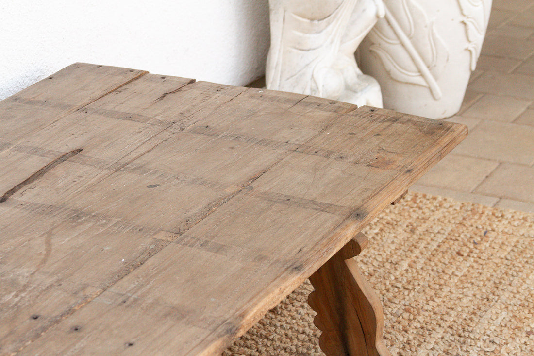 74" Long Antique Heritage Teak Coffee Table