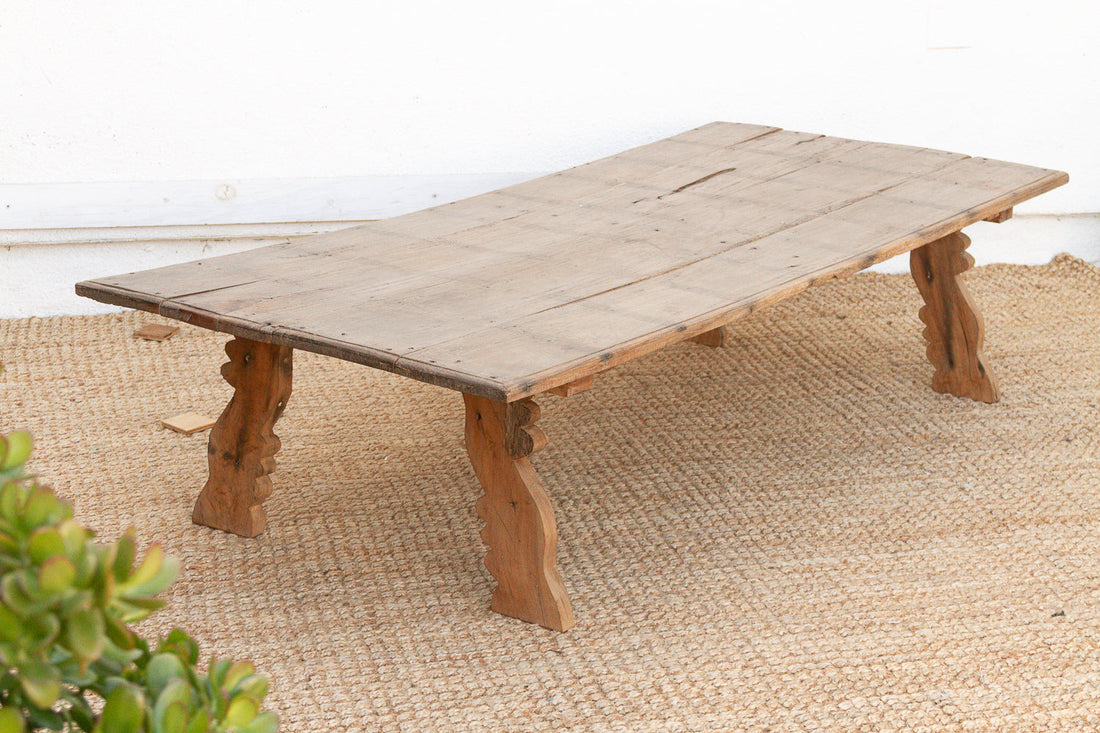 74" Long Antique Heritage Teak Coffee Table