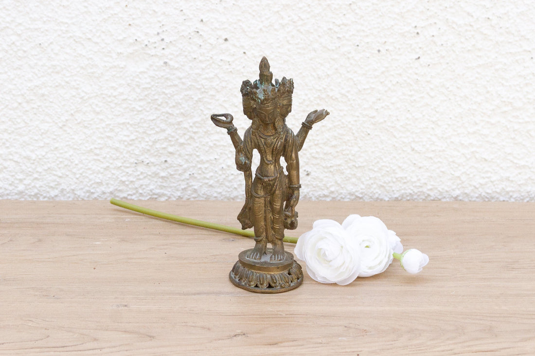 Petite Antique Nepalese Brahma Statue