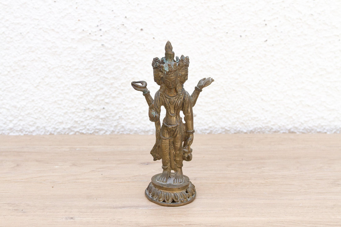 Petite Antique Nepalese Brahma Statue