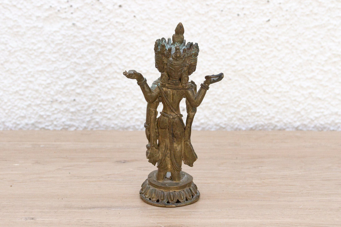 Petite Antique Nepalese Brahma Statue