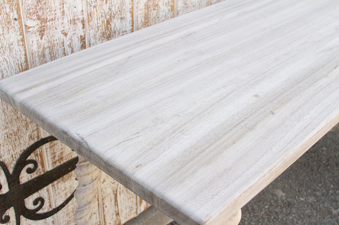 Indo-Portuguese Bleached Teak Writing Table
