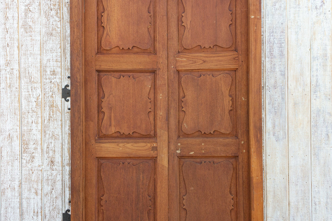 Antique British Colonial Teak Doors with Frame (Trade)
