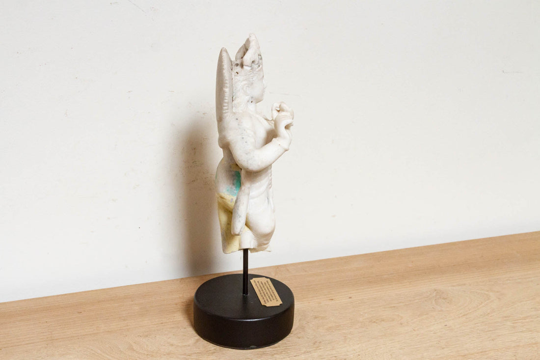 19th Century Exquisite Marble Krishna Statue