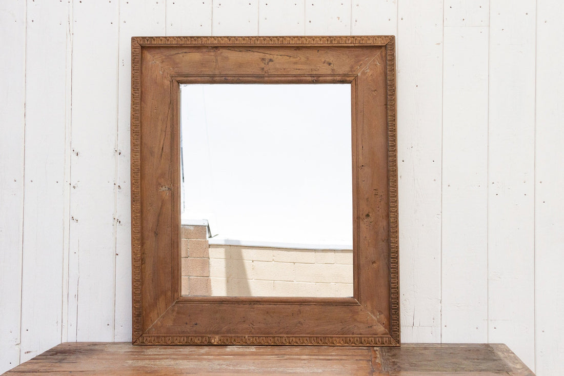 Reclaimed Teak Wood Rustic Framed Mirror