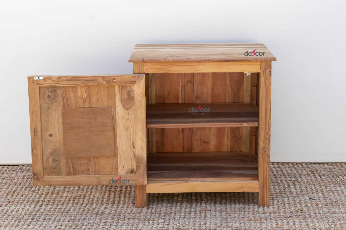 Reclaimed Teak Damascus Inlay Cabinet