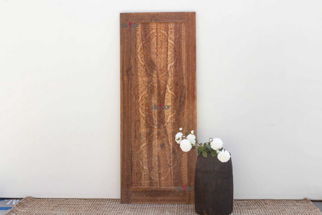 Hand-carved Reclaimed Teak Moorish Medallion Door