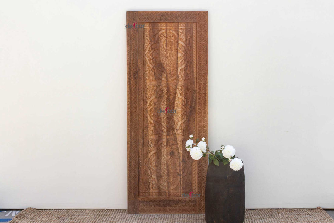 Hand-carved Reclaimed Teak Moorish Medallion Door