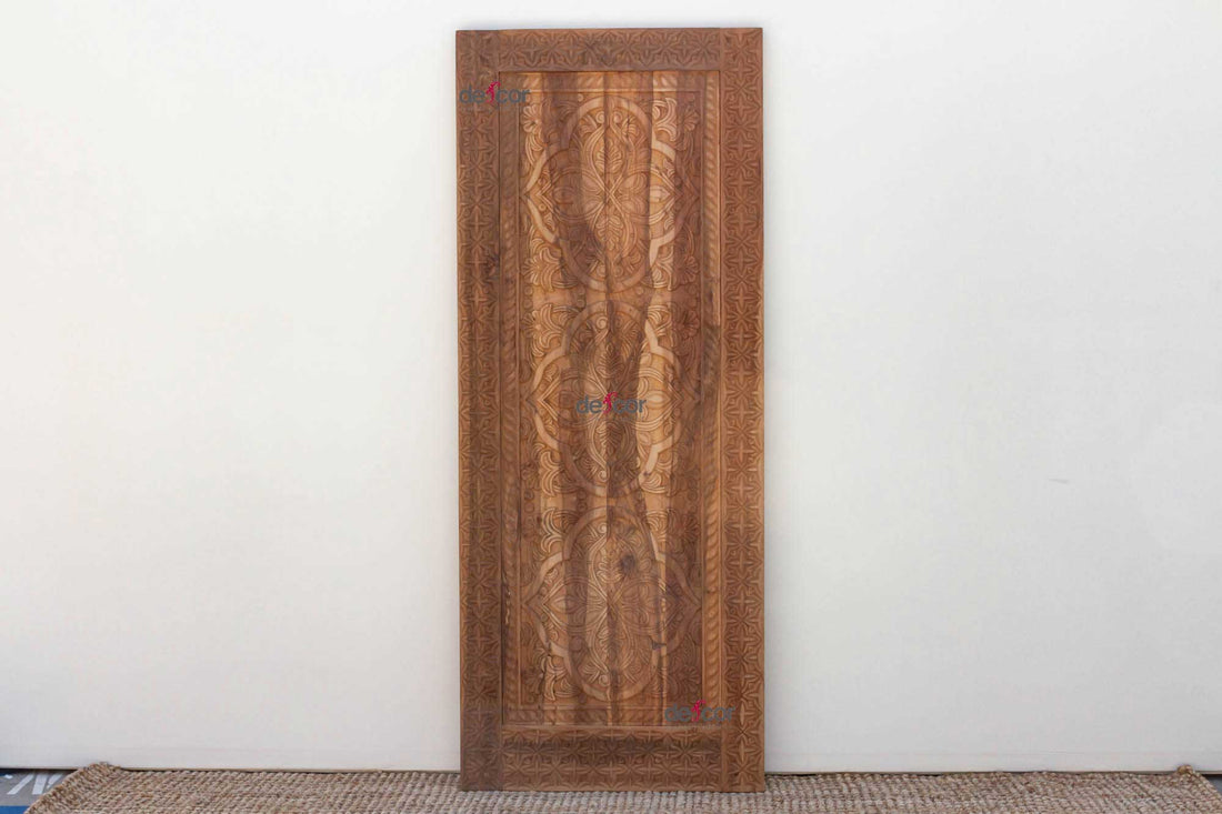 Hand-carved Reclaimed Teak Moorish Medallion Door