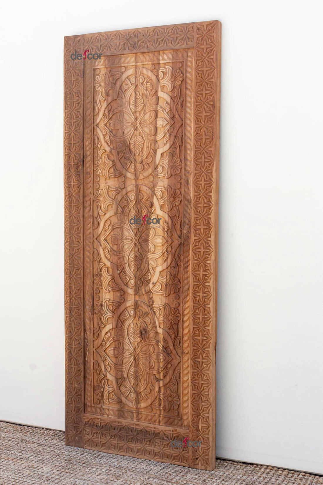 Hand-carved Reclaimed Teak Moorish Medallion Door