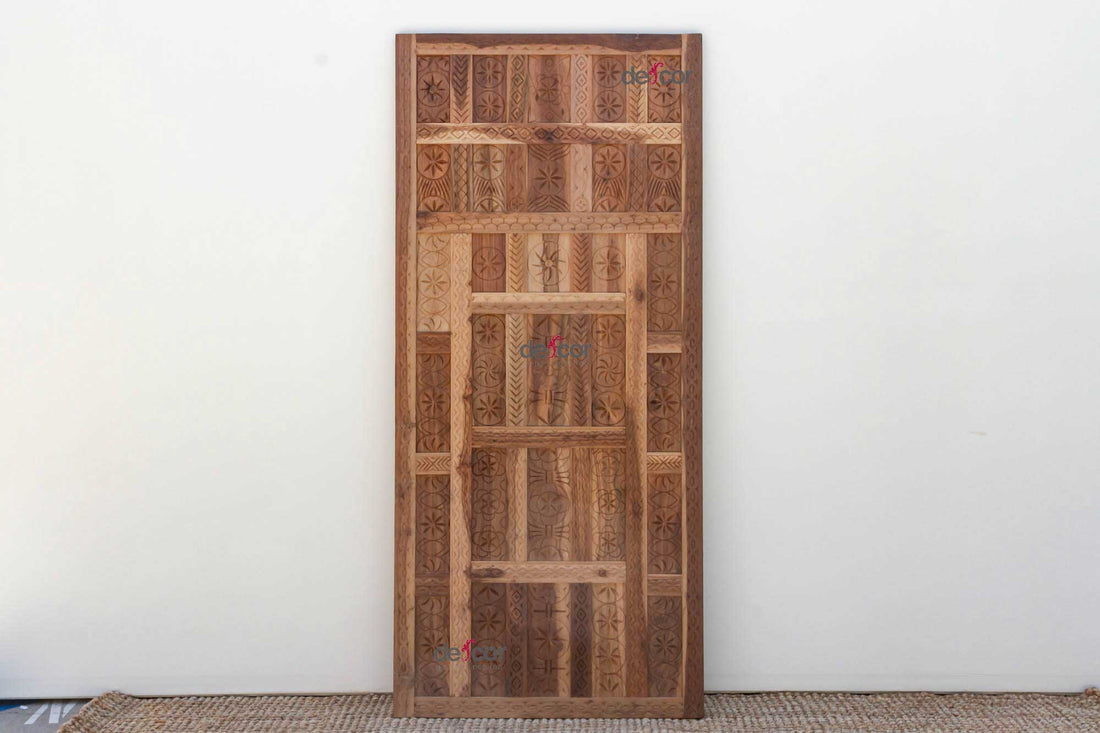 Reclaimed Teak Folk Carving Spanish Colonial Door