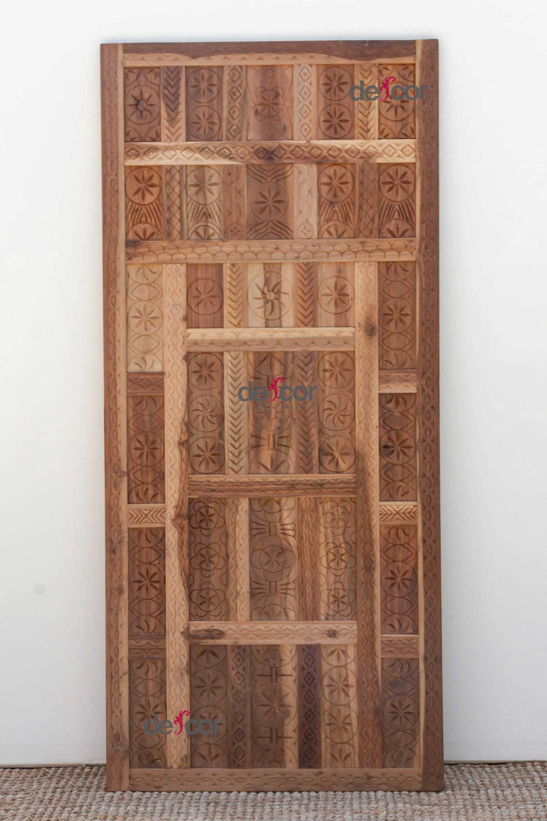 Reclaimed Teak Folk Carving Spanish Colonial Door