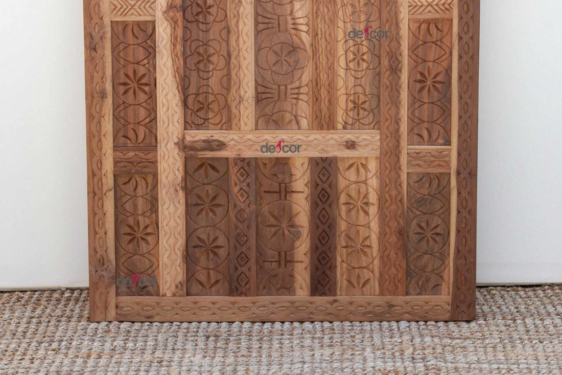 Reclaimed Teak Folk Carving Spanish Colonial Door