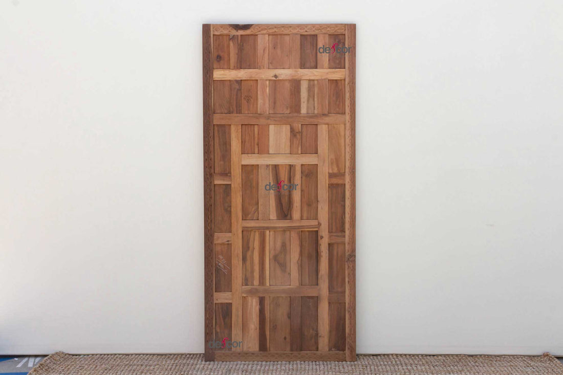 Reclaimed Teak Folk Carving Spanish Colonial Door