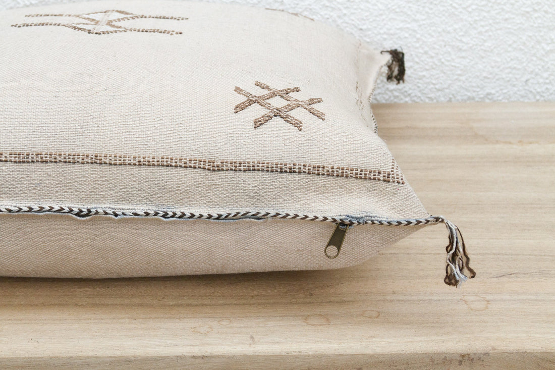 Oasis Linen Large Silk Rug Pillow