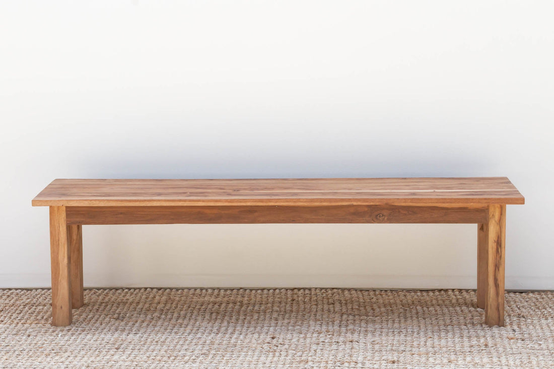 Rustic Modern Reclaimed Teak Bench