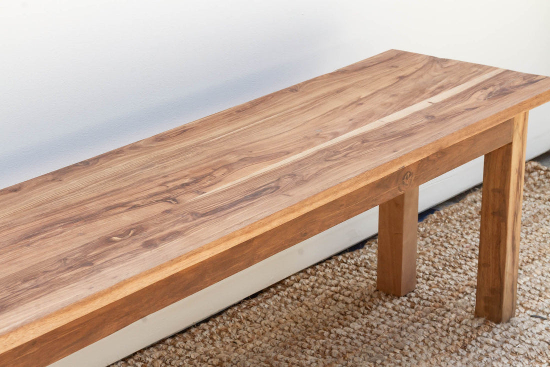 Rustic Modern Reclaimed Teak Bench