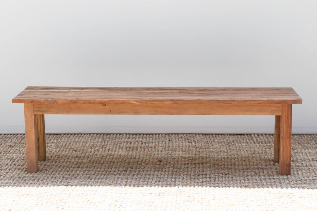 Rustic Modern Reclaimed Teak Bench