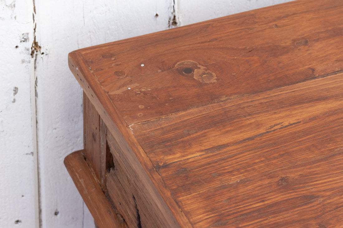 Rana Carved Square Teak Table