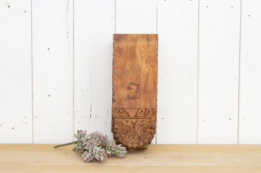 Large Teak Carved Corbel