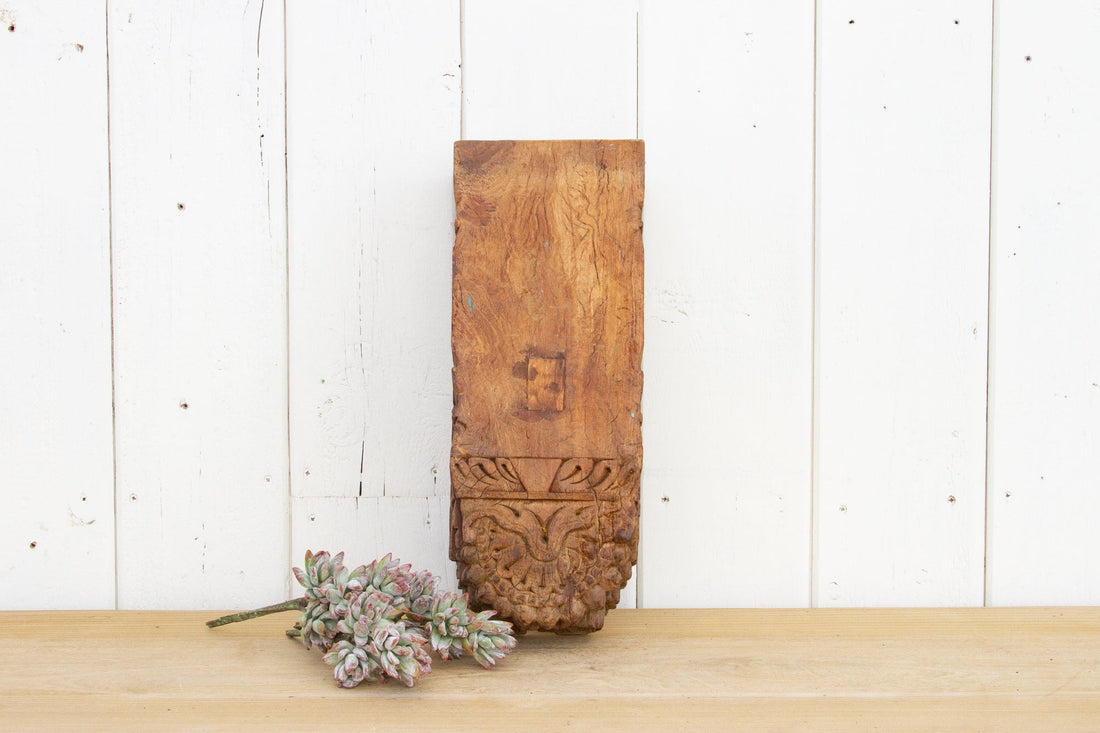 Large Teak Carved Corbel
