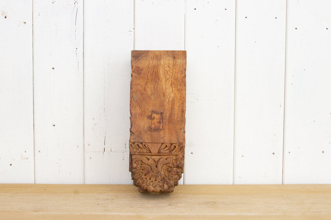 Large Teak Carved Corbel