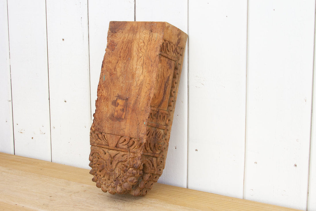 Large Teak Carved Corbel