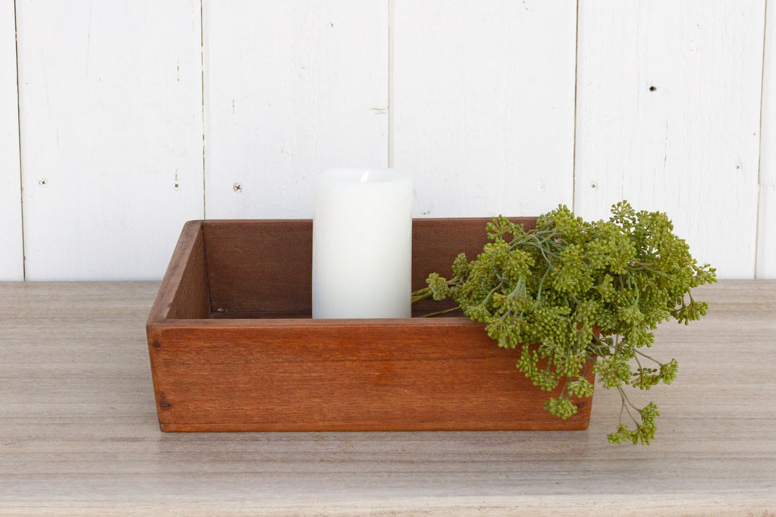 Colonial Teak Spice Basket