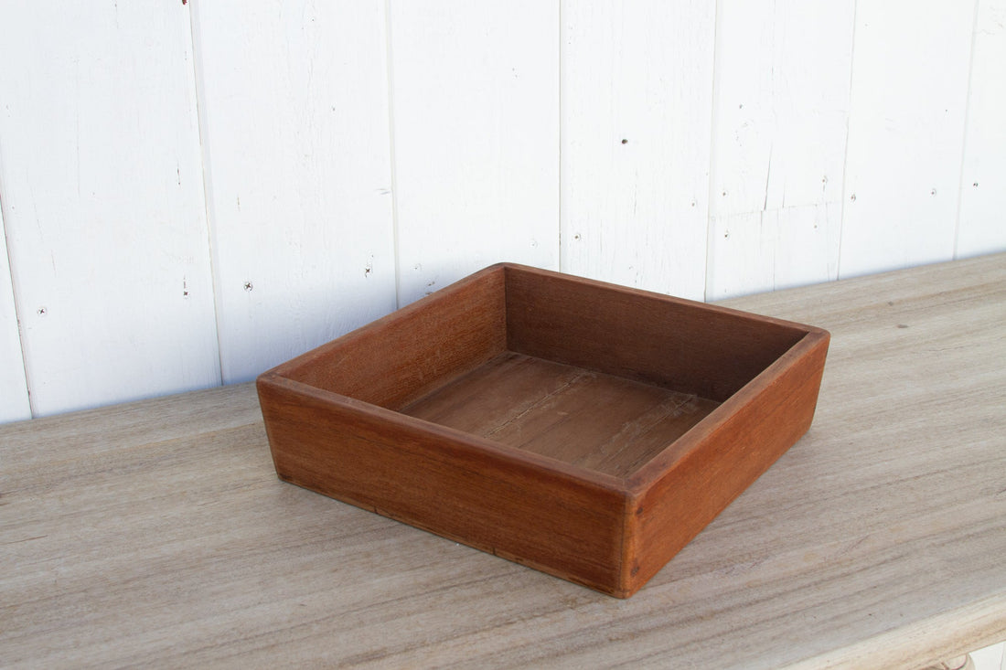 Colonial Teak Spice Basket (Trade)