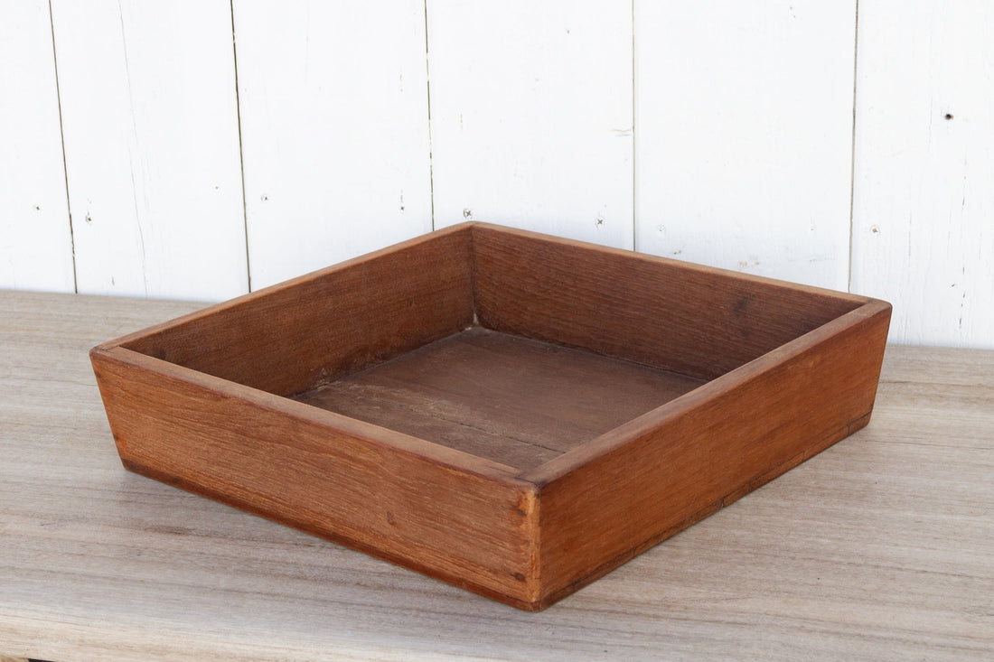 Vintage Teak Indian Tray