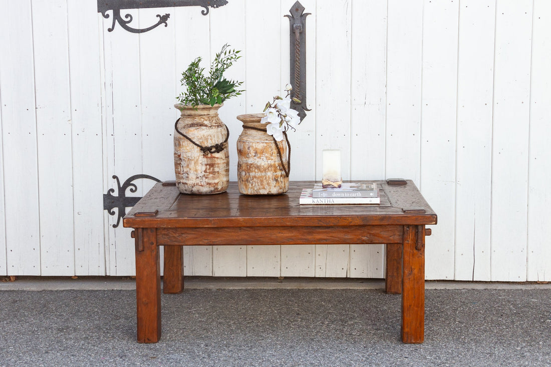 Rustic Teak Wood Bali Coffee Table