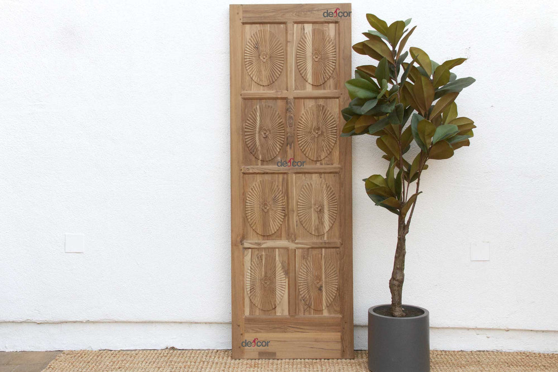 Handcarved Teak Indo-Portuguese Tall Door