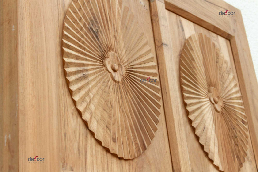 Handcarved Teak Indo-Portuguese Tall Door