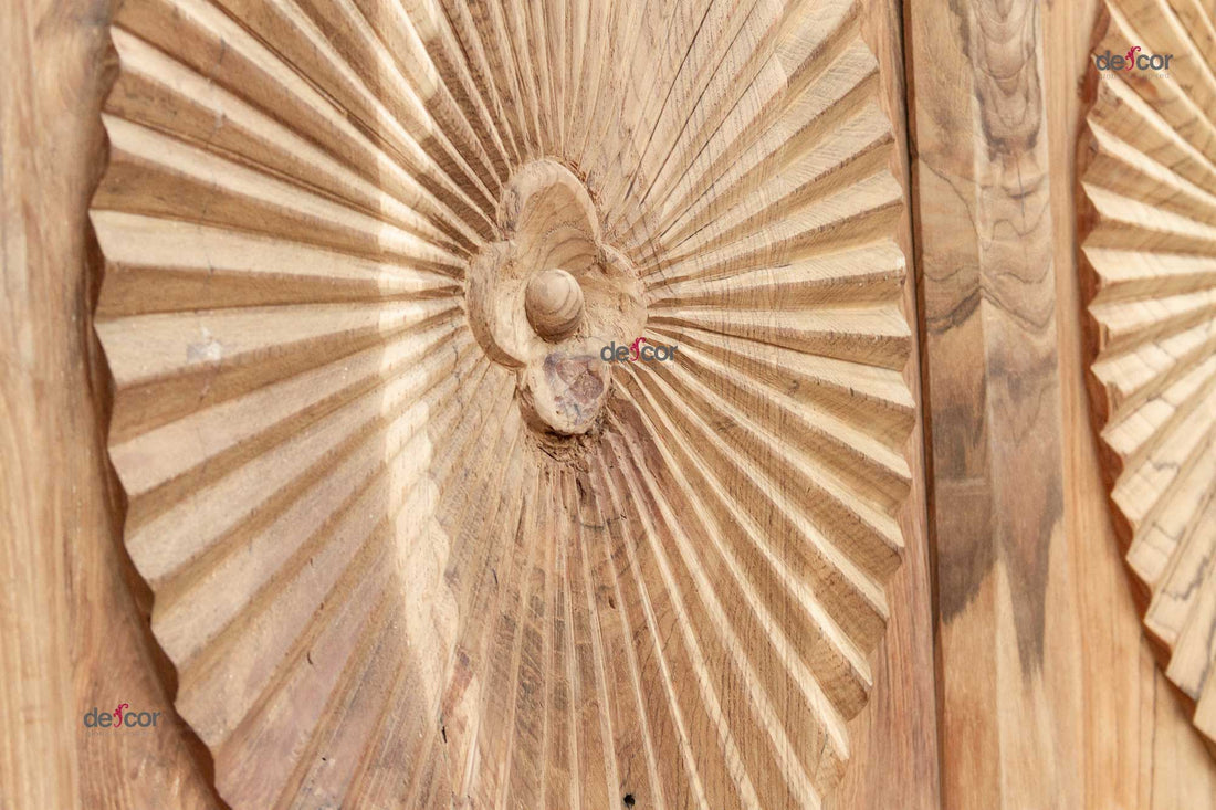 Handcarved Teak Indo-Portuguese Tall Door