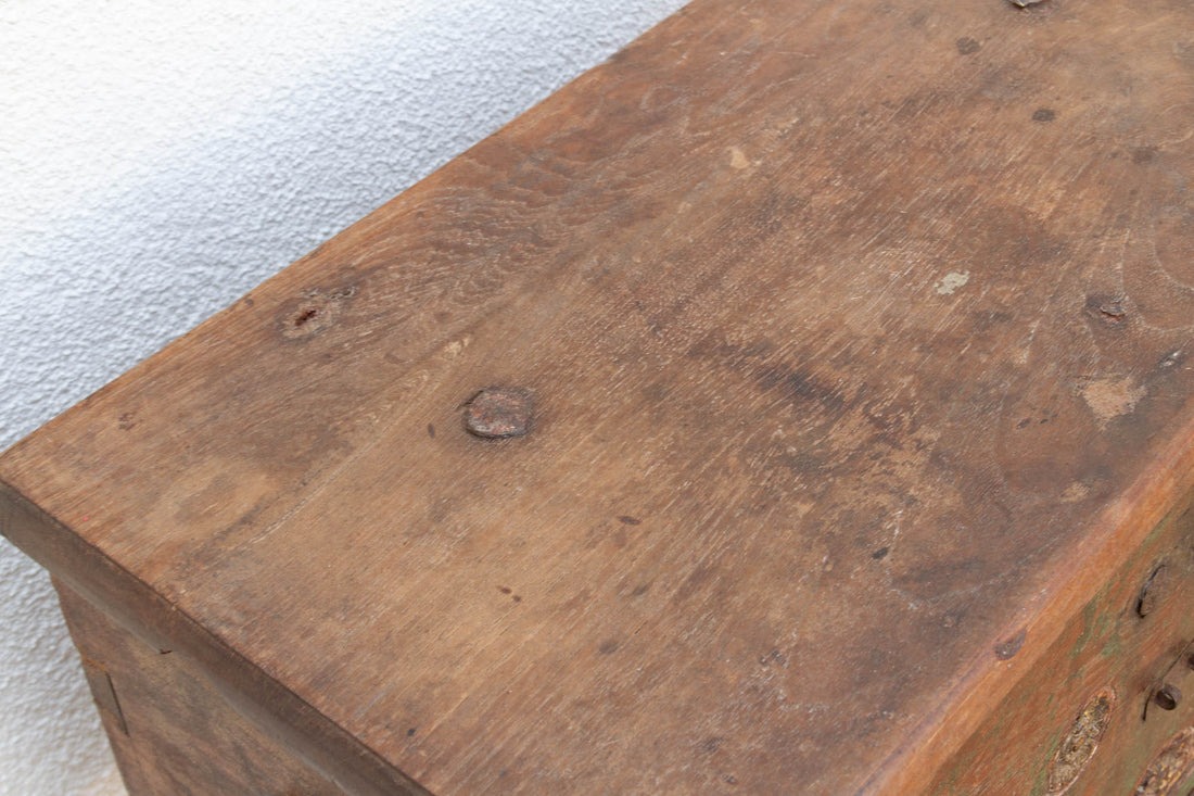 19th Century Teak Cash Box End Table
