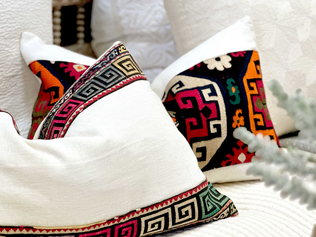 Yamna Antique Lakai Tribe Linen Pillow