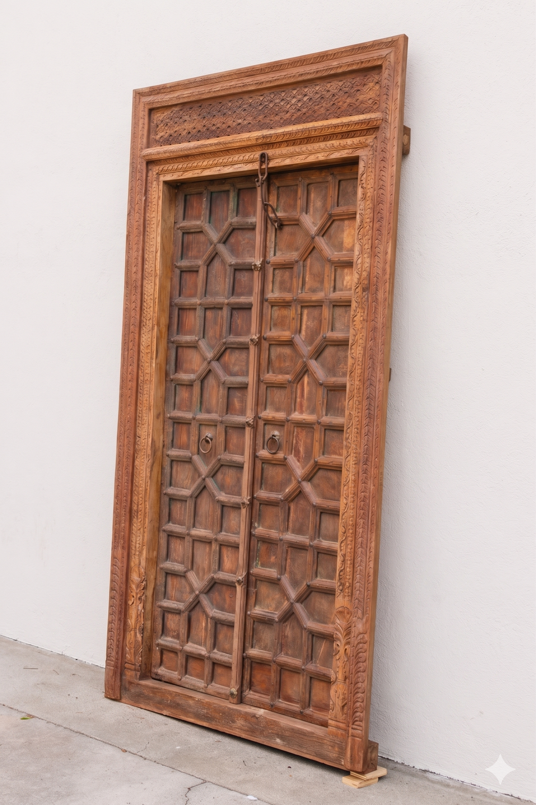 Antique Indian Haveli Portal Carved Teak Door