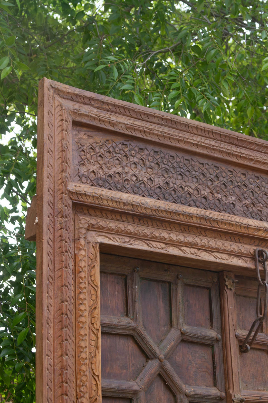 Antique Indian Haveli Portal Carved Teak Door