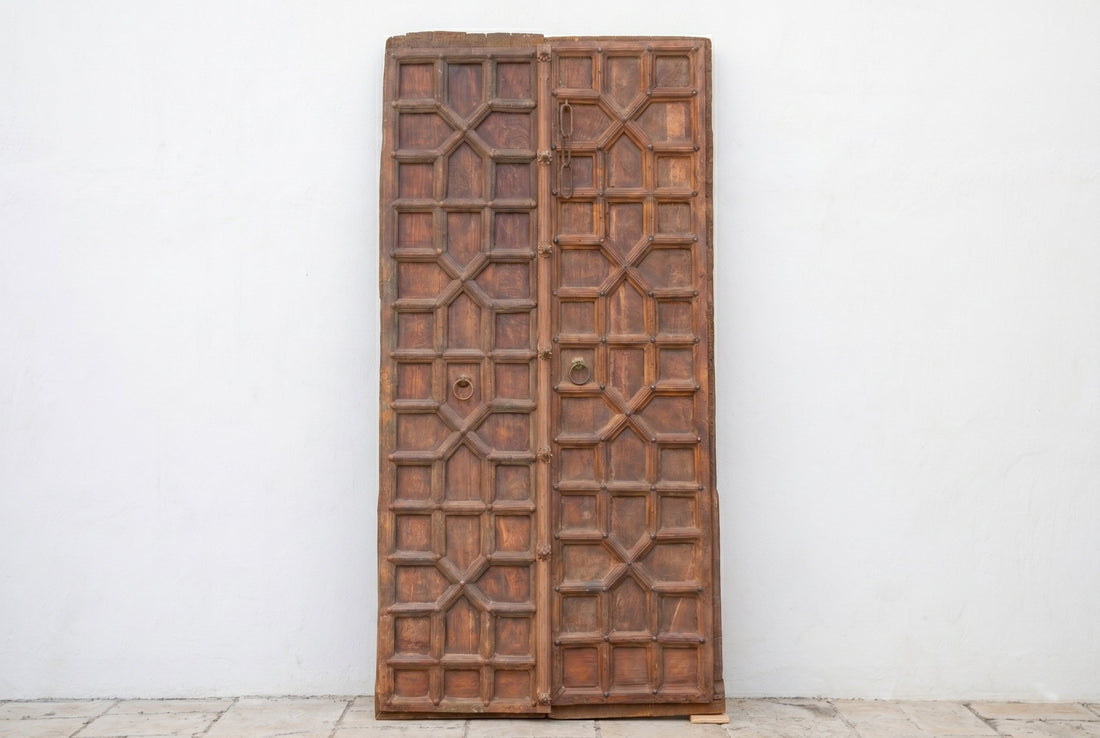 Antique Indian Haveli Portal Carved Teak Door