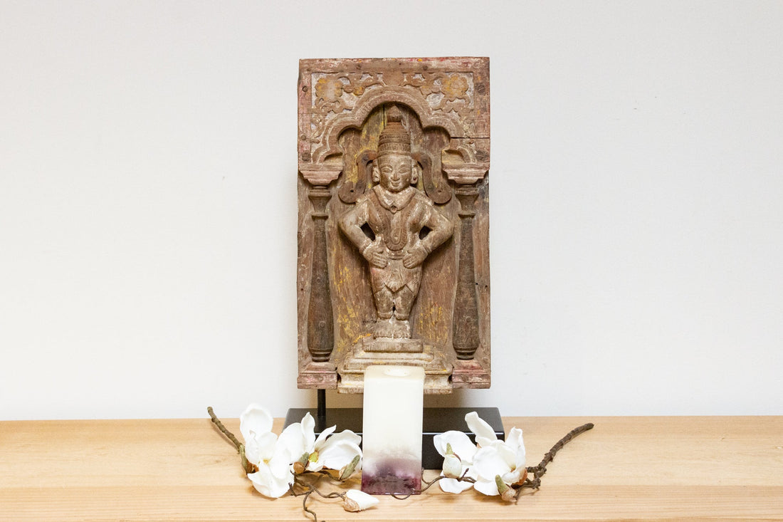 18th Century Carved Vishnu Temple Carving