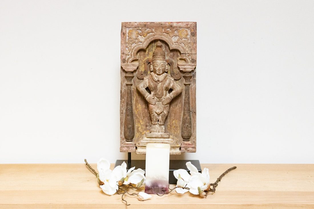 18th Century Carved Vishnu Temple Carving