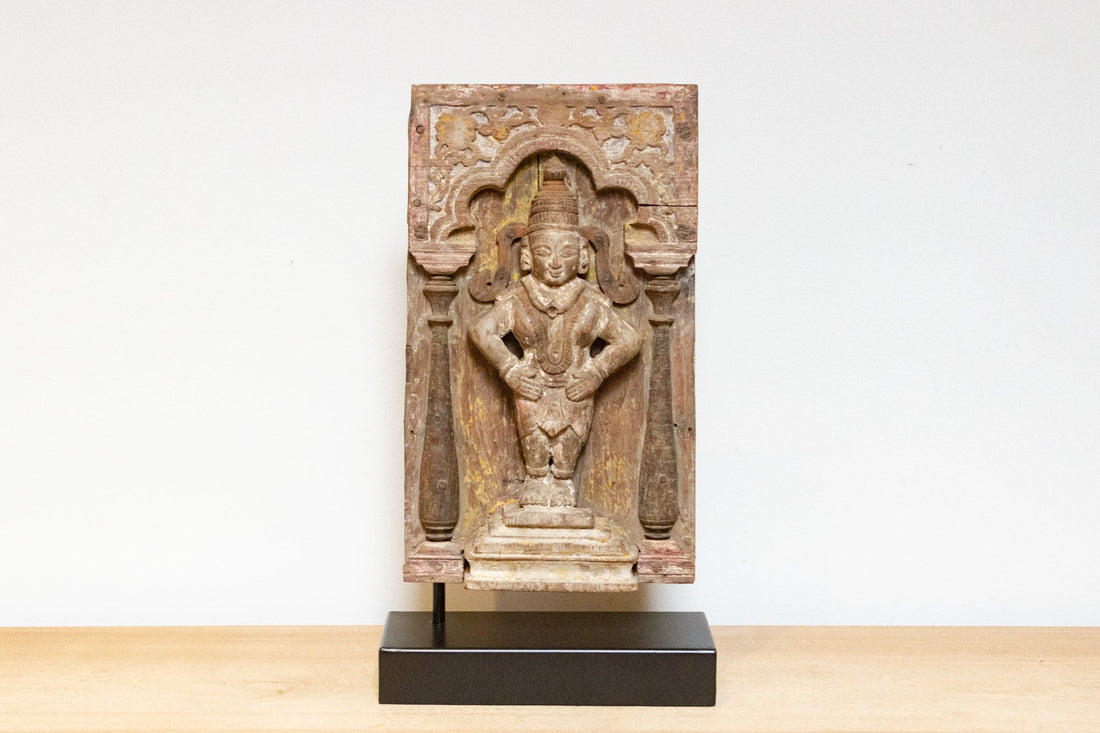 18th Century Carved Vishnu Temple Carving