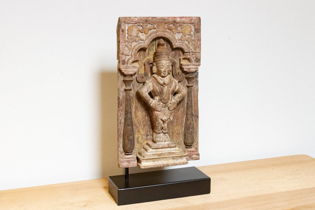 18th Century Carved Vishnu Temple Carving