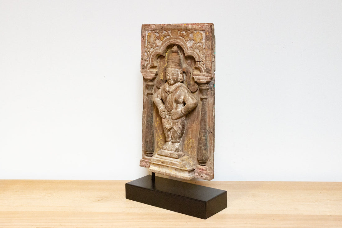 18th Century Carved Vishnu Temple Carving